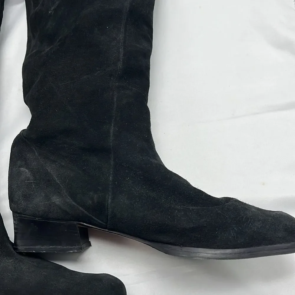 Vintage Black Suede Roberto Vianni for Neiman Marcus Over the Knee Boots